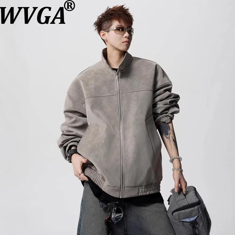 WVGA Spring Autumn New Men Tide American Style Stand Collar Trendy Jacket Niche Chic Casual High-end Long Sleeve Coat Ins W19217