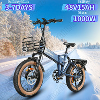 SAMEBIKE Electric Bike 1000W Motor 48V15AH Lithium Battery Hydraulic brake Electric Bicycle 20*4.0 Fat Tire Folding Snow E-bike