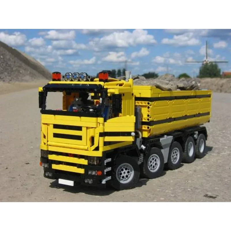 MOC-0230 Dump Truck 10 × 4 Pneumatic Version Building Block Model • 2439 Parts Building Block Boy Birthday Custom Toy Gift