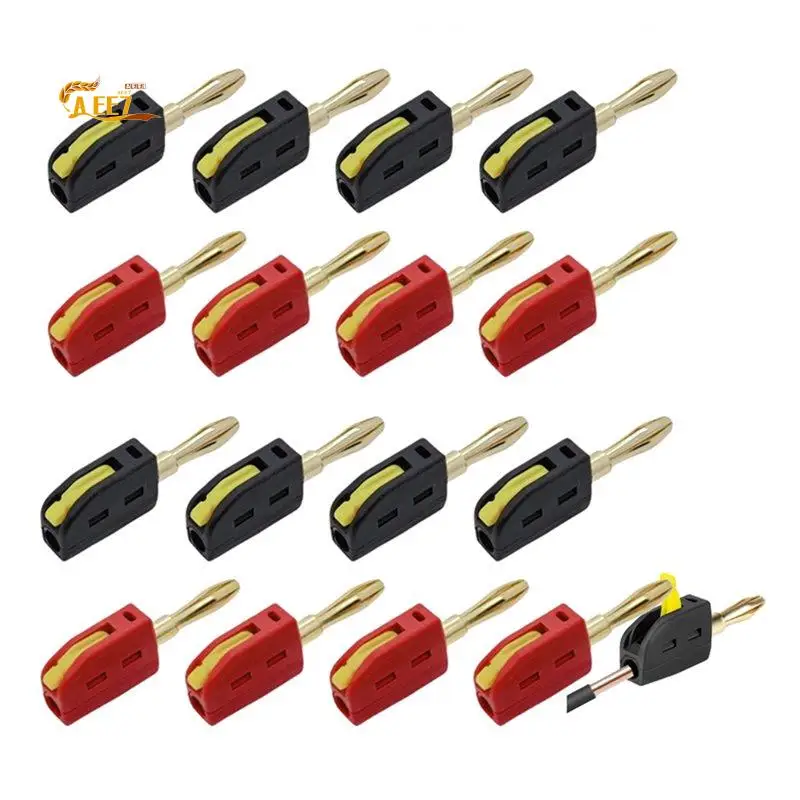 AEE7-20PCS 4MM Banana Plug Solderless Quick Wire Connector Current Quick Connect Connector For 32A Electrical Test