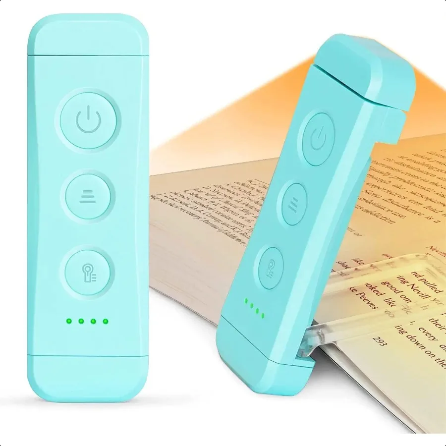 

USB аккумуляторная книжная лампа для чтения в кровати Портативная светодиодная лампа для чтения Clipon 3 янтарных цвета и 5 яркости с регулируемой яркостью Compa