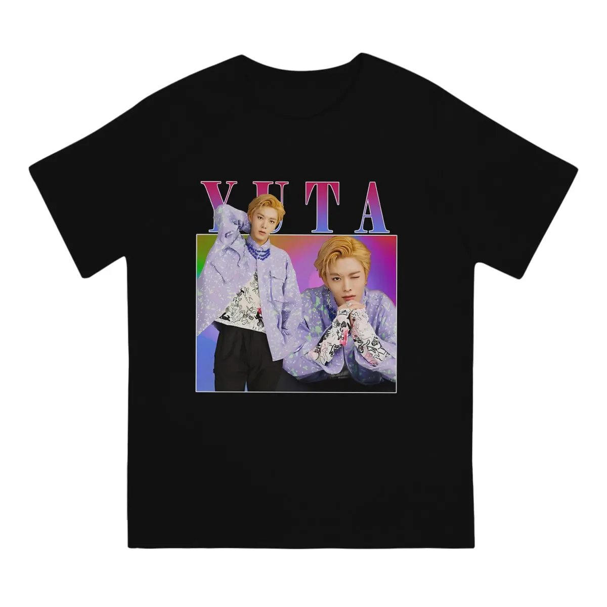 Novelty Yuta T-Shirt for Men Round Collar Pure Cotton T Shirt NCT-127 Short Sleeve Tee Shirt Birthday Gift Tops