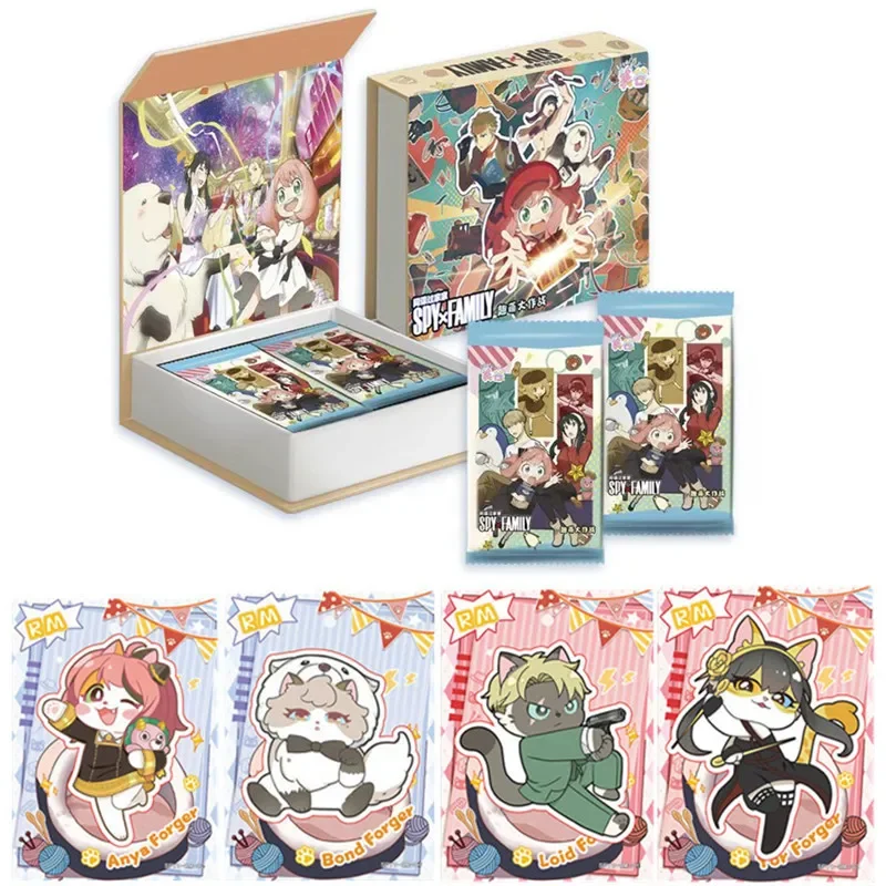 caixa-de-cartas-colecionaveis-spy×family-cartas-oficiais-de-anime-spy-family-com-anya-forger-loid-forger-yor-forger-e-rm-raro