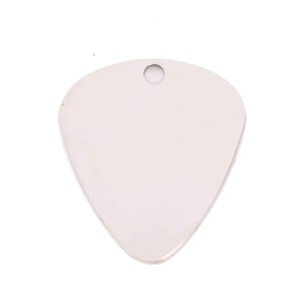 1 قطعة الفولاذ المقاوم للصدأ الغيتار اختيار الغيتار اختيار قلادة القلائد مع سلسلة النساء الرجال المجوهرات الهدايا الملحقات الصك