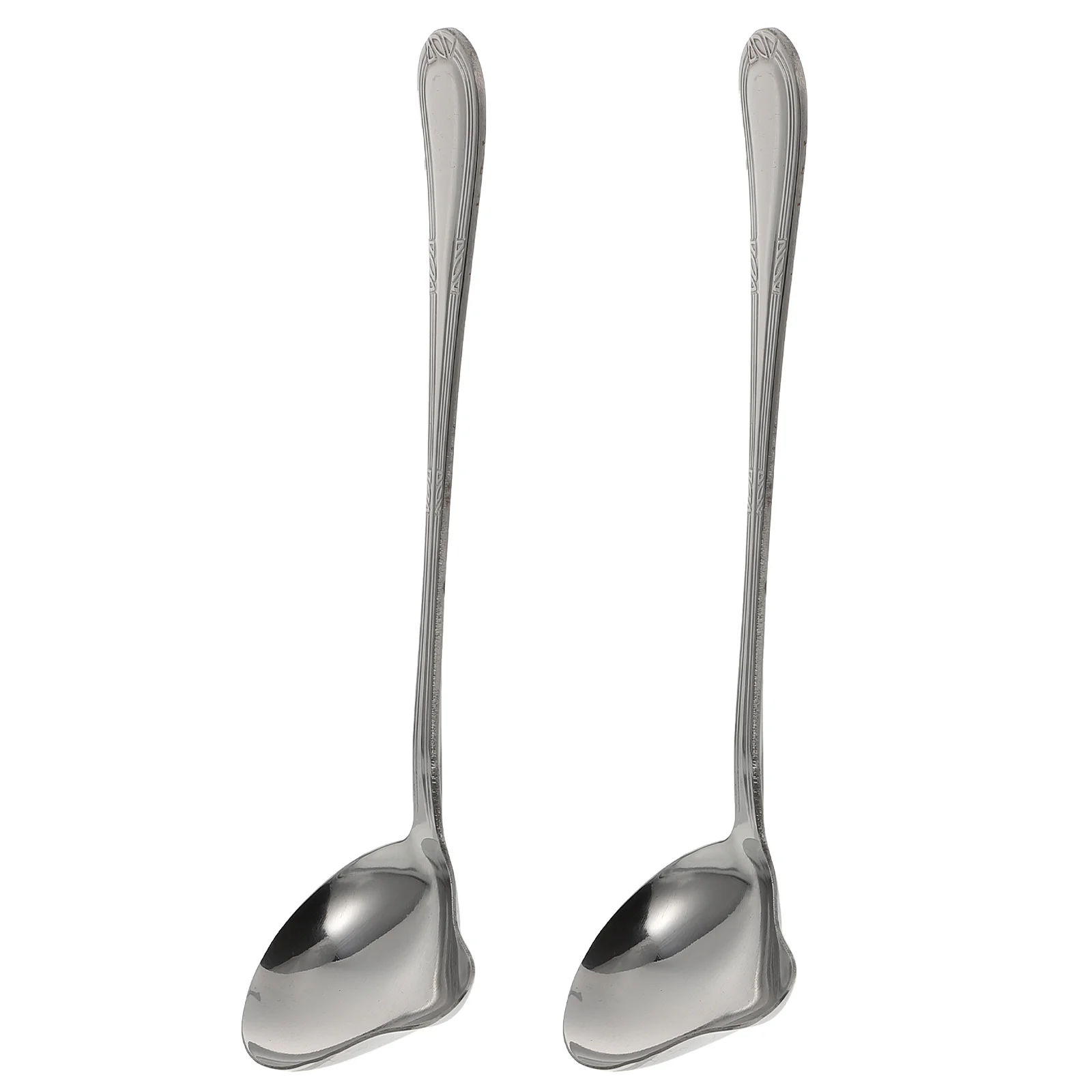 Cucharas de pico de pato de acero inoxidable para el hogar, vajilla tallada en H, cubiertos de cocina para sopa, fácil de limpiar, diseño único y cómodo