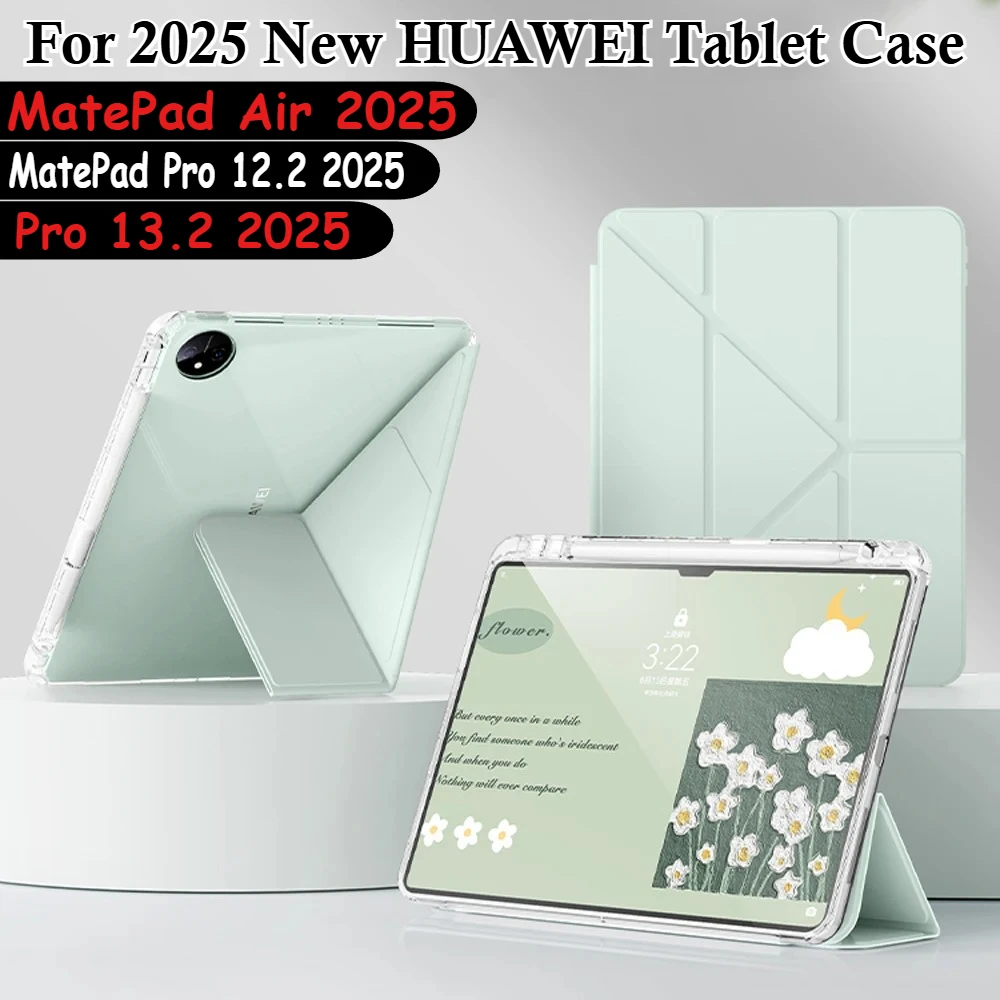 

Прозрачный акриловый чехол HD для нового HUAWEI MatePad 2025 Pro 12,2 Air 12 X Pro 13,2 дюйма SE 11 11,5 S 10,4 V9 Чехол-держатель для карандашей