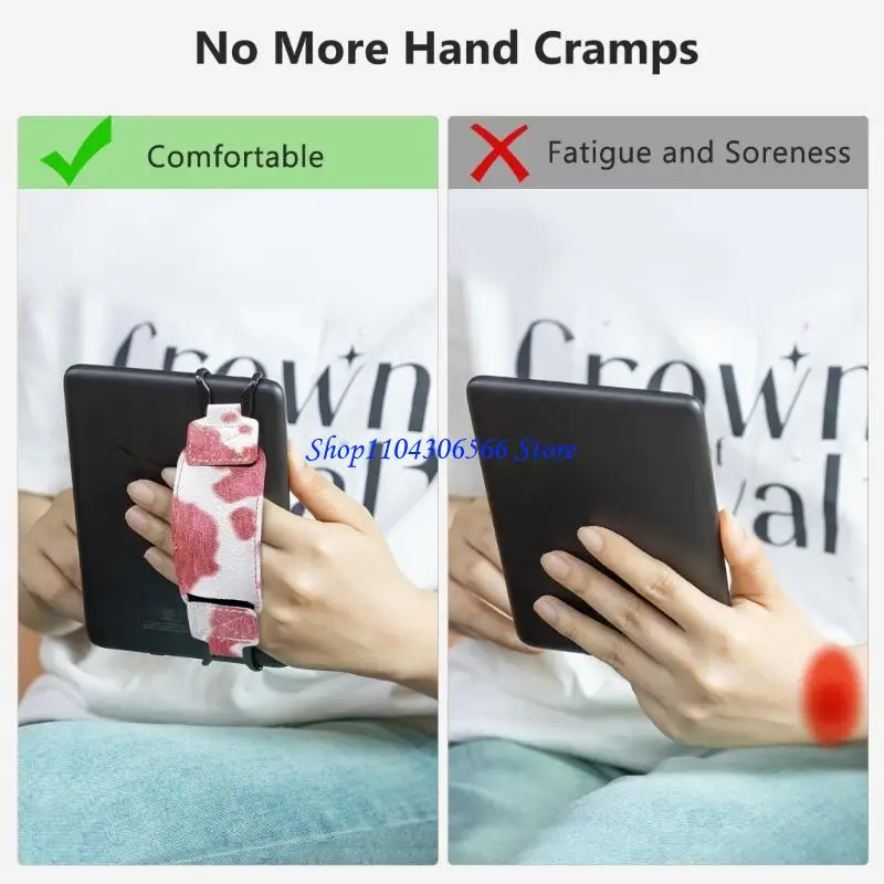 

02DD Flexible E Reader Hand Strap For 6 7 8inch Tablets Secure Comfortable Carry Solution