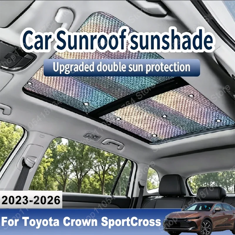 Car Sun Shades Cover For Toyota Crown SportCross S235 2023~2026 Auto Sunroof Sunshade Protector Anti-UV Heat Isolate Accessories