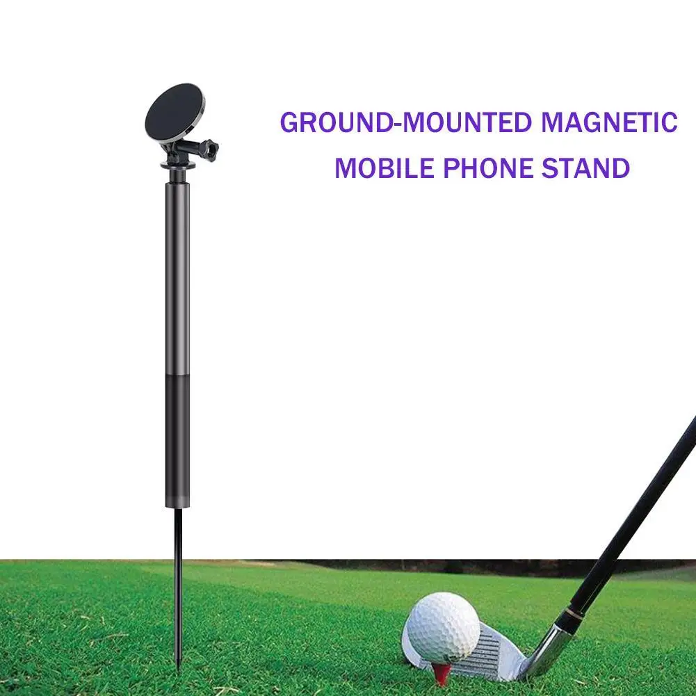 Golf Ball Head Mobile Phone Magnetic Stand Outdoor Swing Fishing Insertion Photography Selfie Stick Hand Tools Accessories