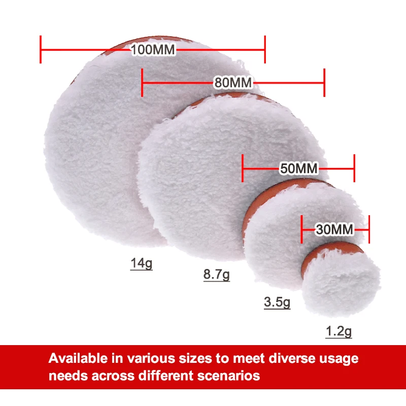1.2/2/3.2/4 Inch Microfibre Polishing Pads Kit 5/10Pcs Hook and Loop Back Soft Polishing Pads for Car Details Waxing Polishing