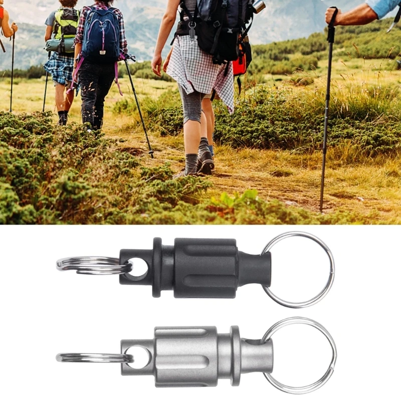 11UE Alloy Quick Release Keychain Detachable Pull Apart Keyrings Universal Rotary Buckle Camping Accessories