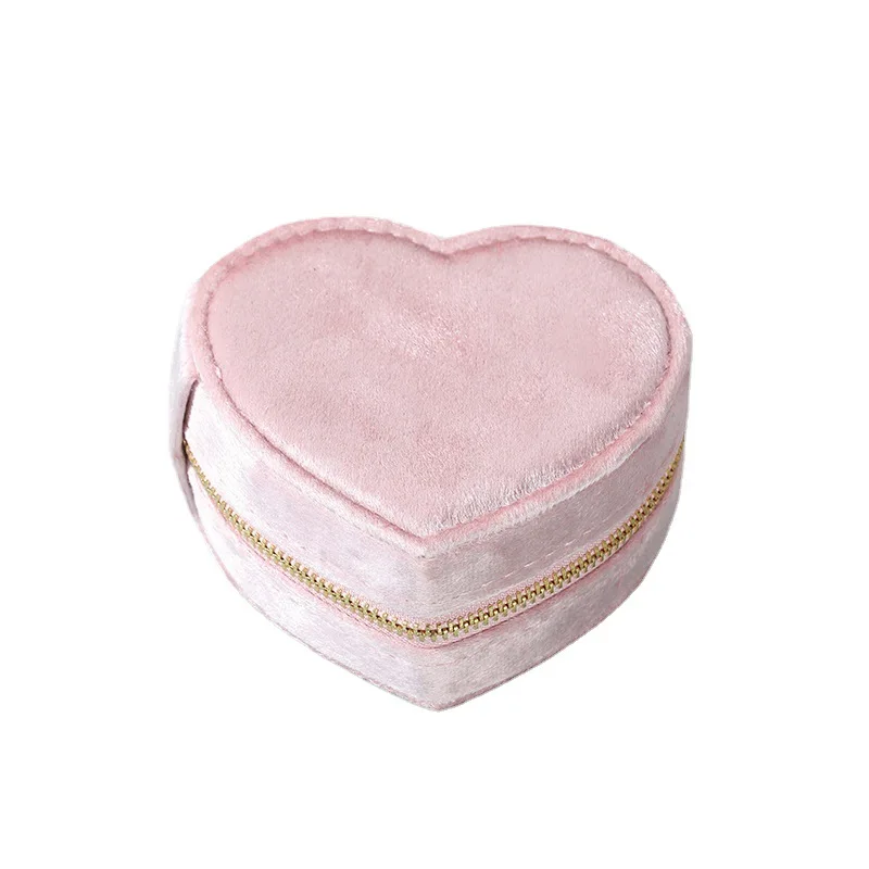 New portable velvet jewelry box, travel jewelry ring necklace, earrings, earrings, jewelry storage box wholesale
