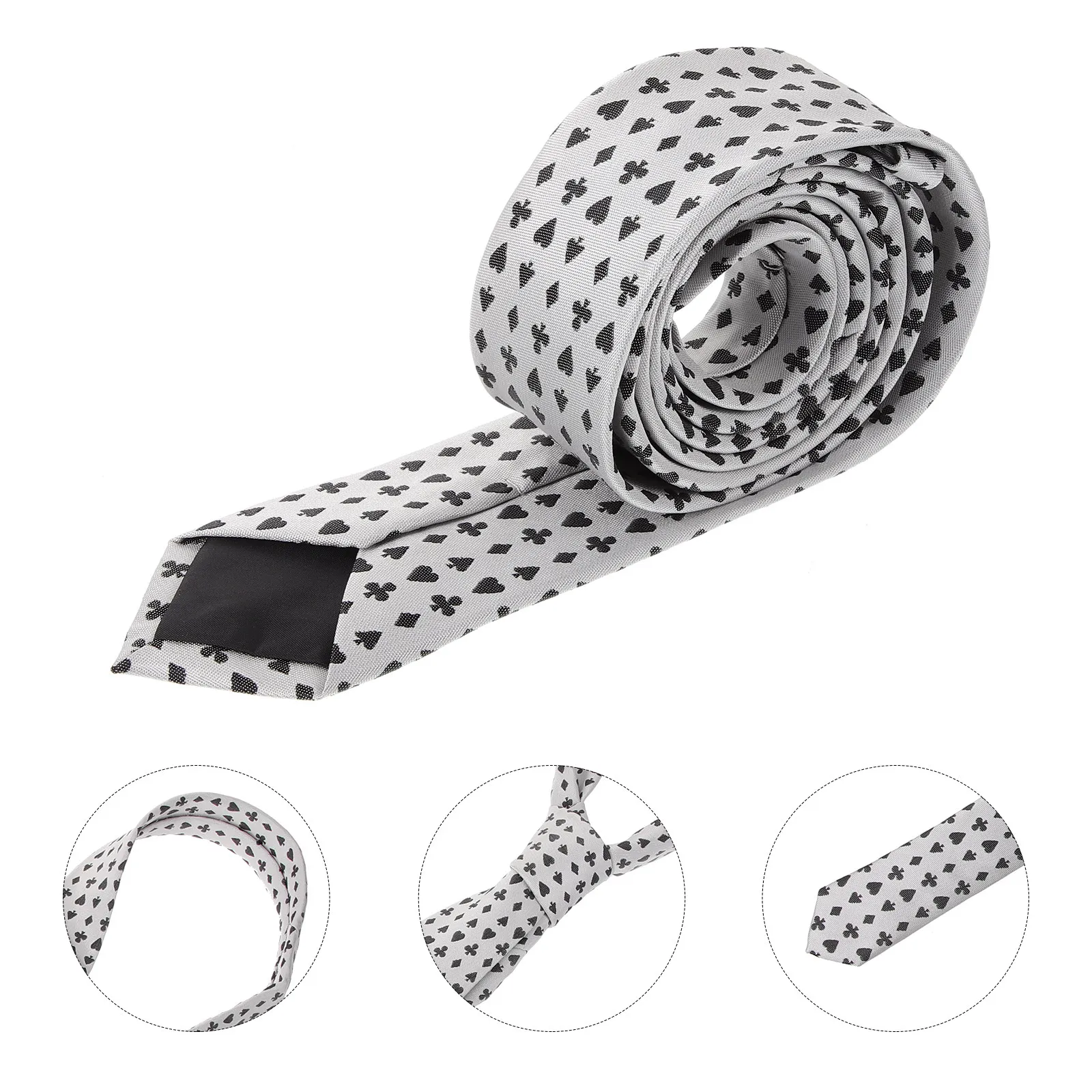 gravata-masculina-com-estampa-de-cartas-de-baralho-padrao-Unico-de-poker-elegante-textura-fina-confortavel-ideal-para-festas-a-fantasia-e-eventos-tematicos