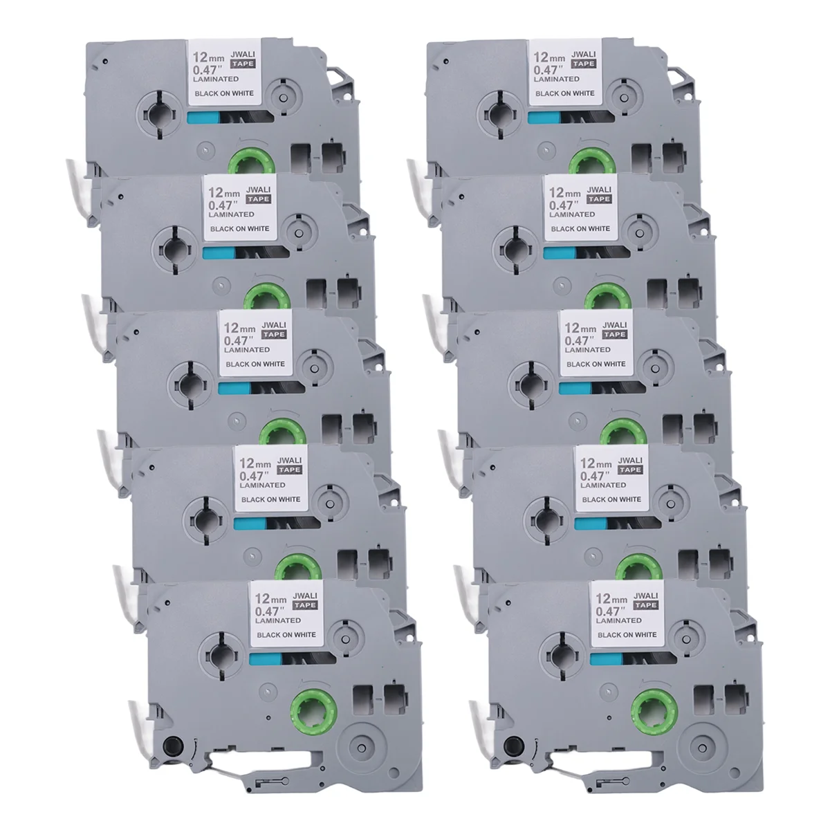 A010 10 حزمة P اللمس صانع التسمية الشريط لاستبدال Brother TZe-231 TZe Tz الشريط 12 مللي متر 0.47 مغلفة عبوات التسمية البيضاء