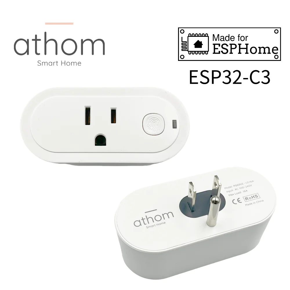 Preflashed ESP32C3 US WiFi Plug Made for ESPHome Works With  Home Assitant Electric Consumption Monitoring 16A