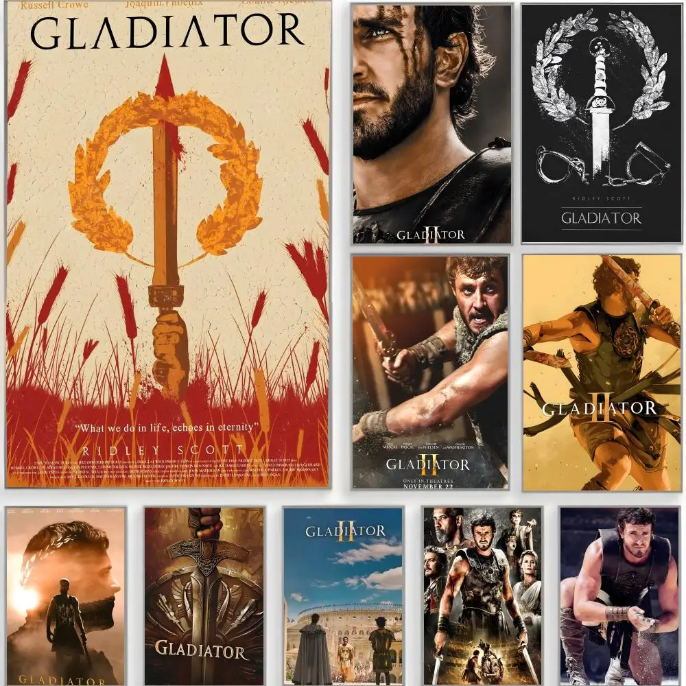 Gladiator II 2024 Historical War Poster Classic Wall Art  Home Decor  Peel and Stick Unframed