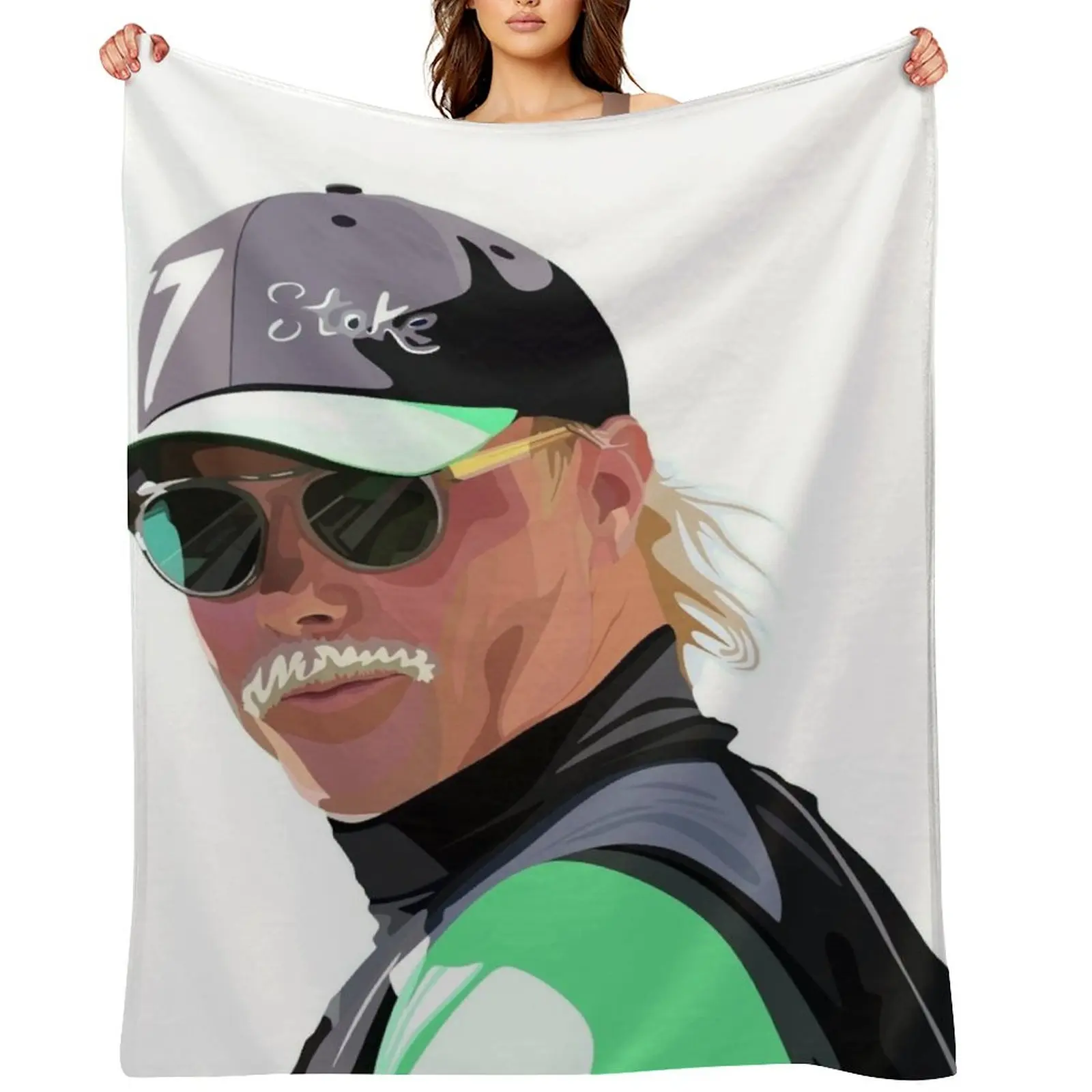 

Bottas Moustache Throw Blanket for winter Plush Soft Big Camping Blankets
