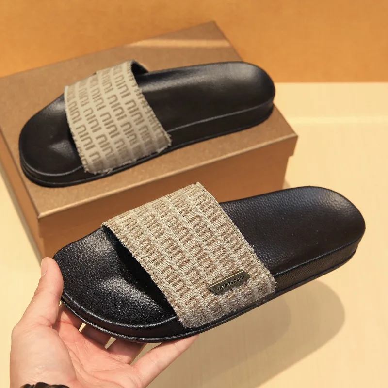 Casual One Strap Slides For Men, Fashion Student Style, Comfortable Soft Sole All Match Indoor Outdoor Slippers