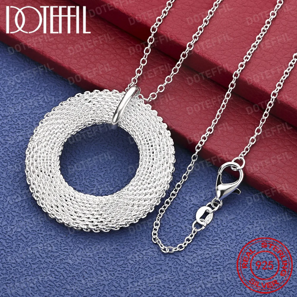 

Ожерелье из стерлингового серебра 925 пробы с круглым плетением, ожерелье для женщин, свадебные, помолвочные, вечерние, ювелирные изделия, очаровательные