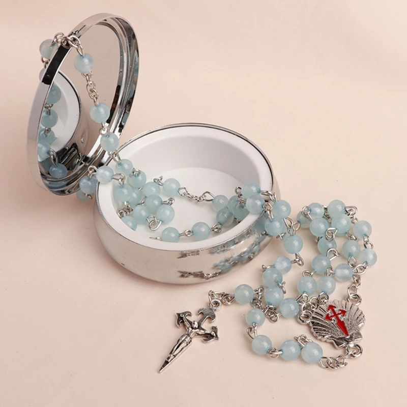 Holy Storage Box with Lid Organization Container Necklace Charm Pendant Collecti