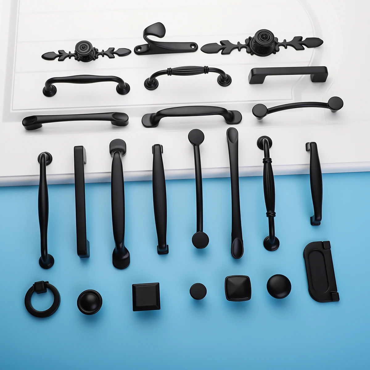 DXS Black Handles for Furniture Cabinet Knobs and Handles Kitchen Handles Drawer Knobs Cabinet Pulls Cupboard Handles Knobs