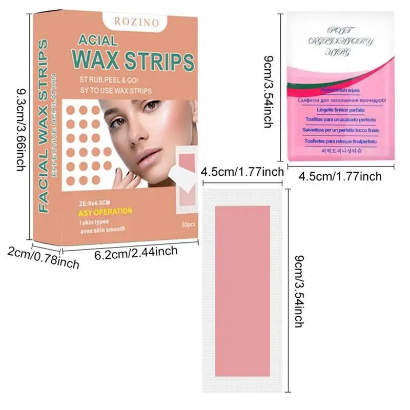 Face Wax Strips Face Body Facial Hair Removal Wax Strips Kit Effectieve En Natuurlijke Wax Strips Voor Vinger Kin En Tenen