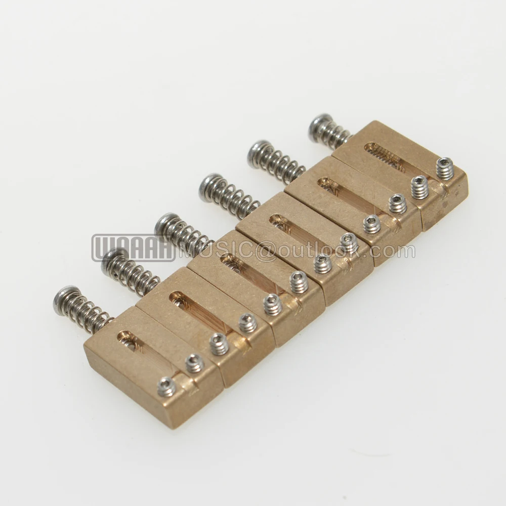 Sillines de puente de guitarra eléctrica, piezas de trémolo para reemplazo de guitarra ST, de latón, juego de 6 piezas, 10,5 MM