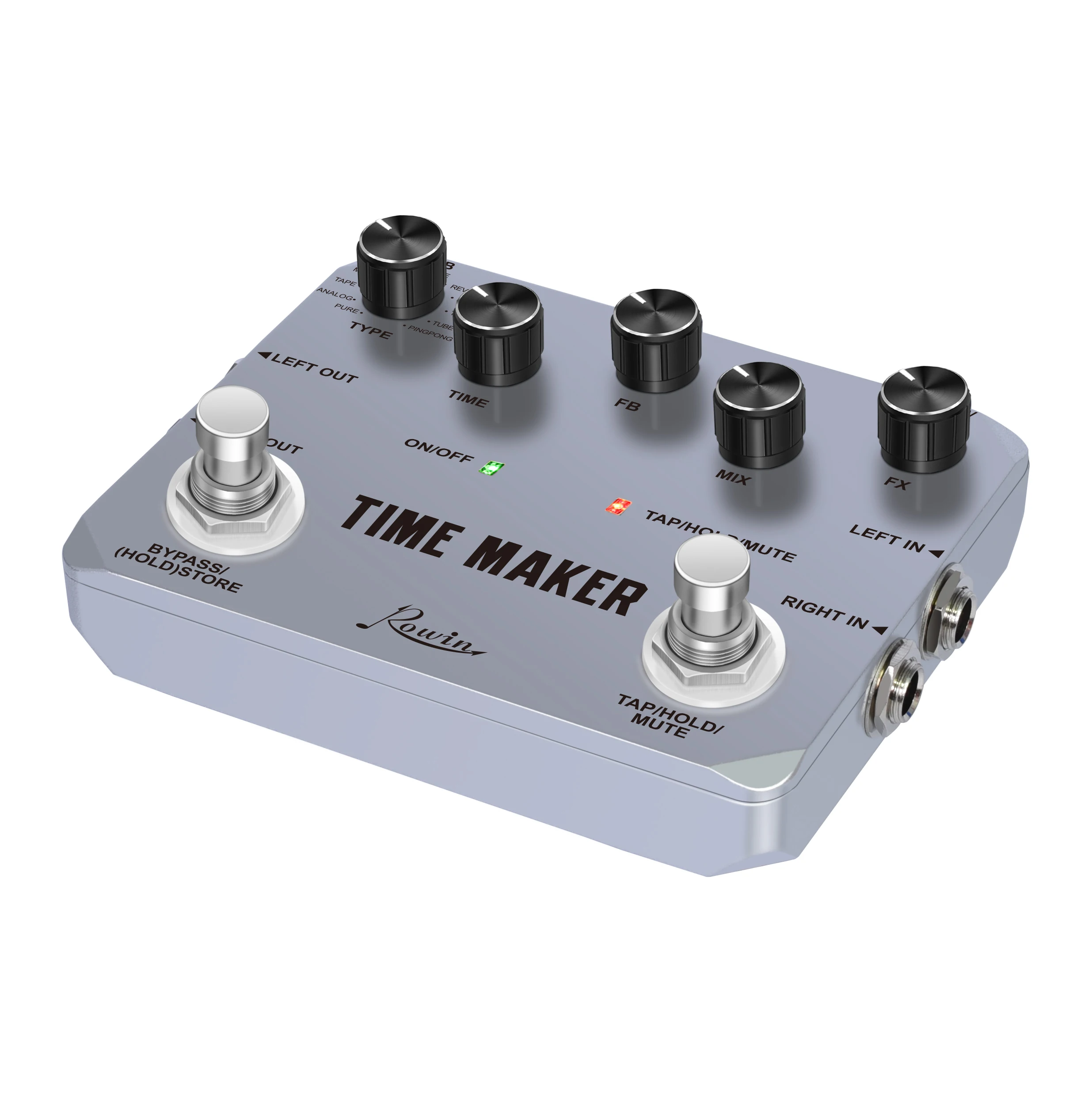 Rowin LTD-02 Guitar Time Maker Effect Pedal Ultra Delay Effect 11 Types Delay True Bypass Pedals Electric Guitar Accessories