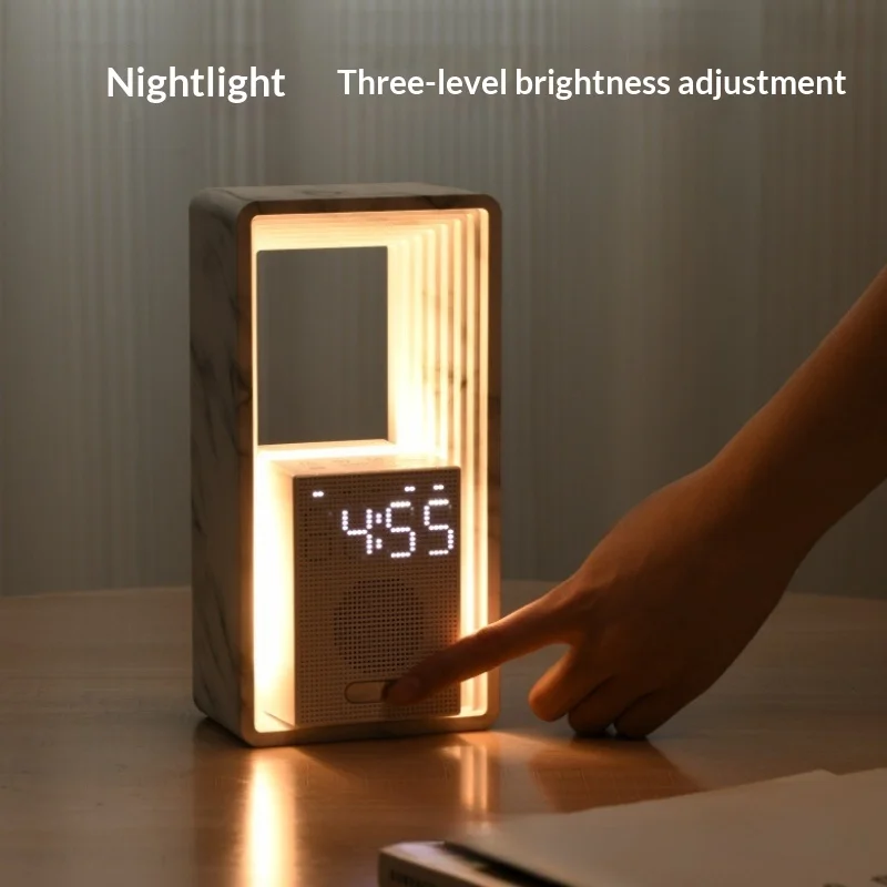 Sunrise Simulation Alarm Clock with White Noise Speaker Dimmable Bedside Ambient Night Light Desktop Clock for Home Bedroom Use