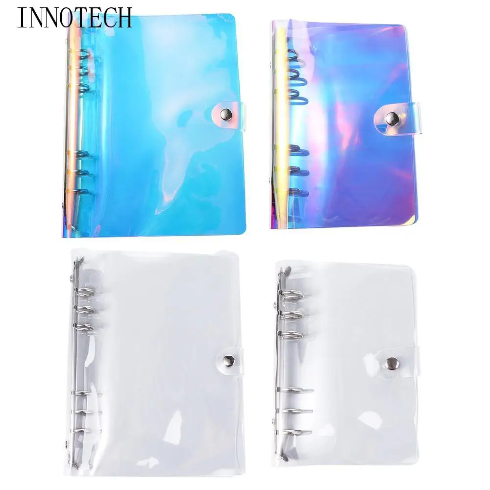 

Storage Spiral Planner Button Closure Loose Leaf Folder Notebook PVC Notebook Cover Ring Binder Cover School Office Supplies