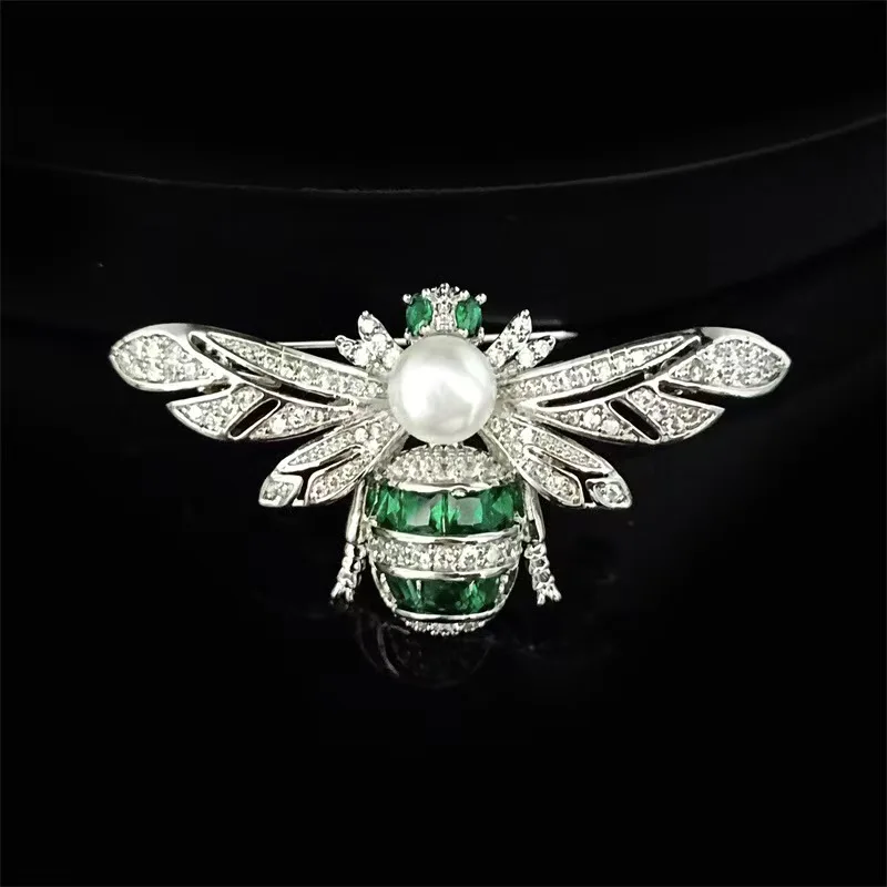 

freshwater pearl white hony Bee brooch wholesale nature Women's jewelry party