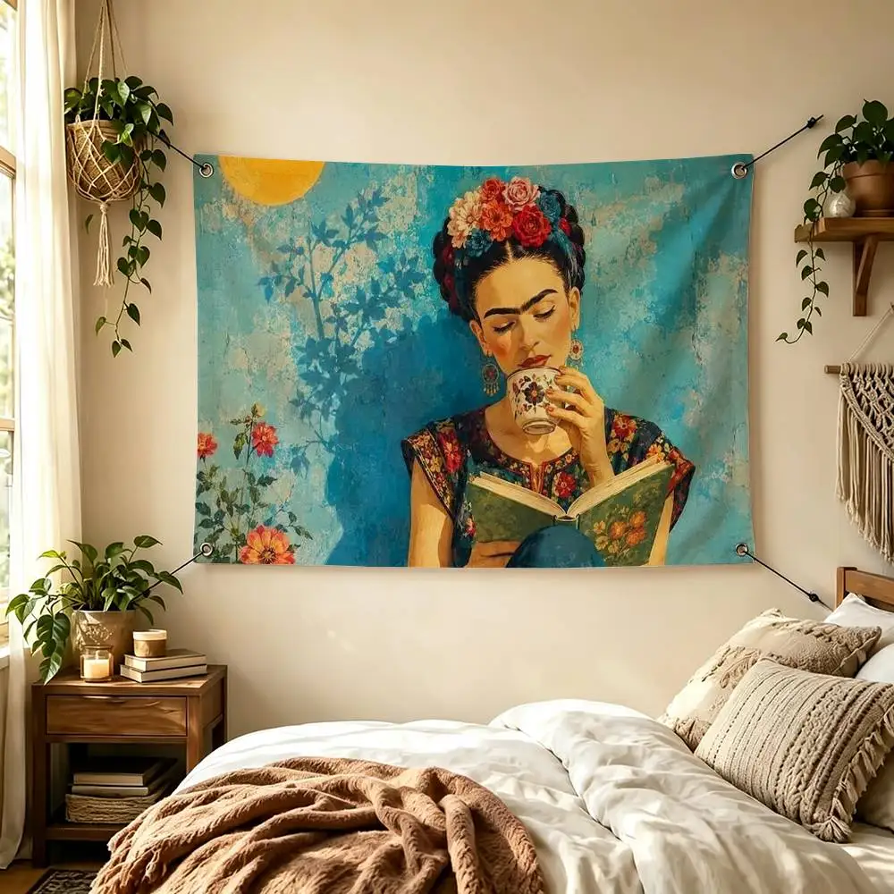 Hot F-Frida K-Kahlo Art  Flag Suitable For Party Club Outdoor Interior Wall Decoration Banner Fans Gift