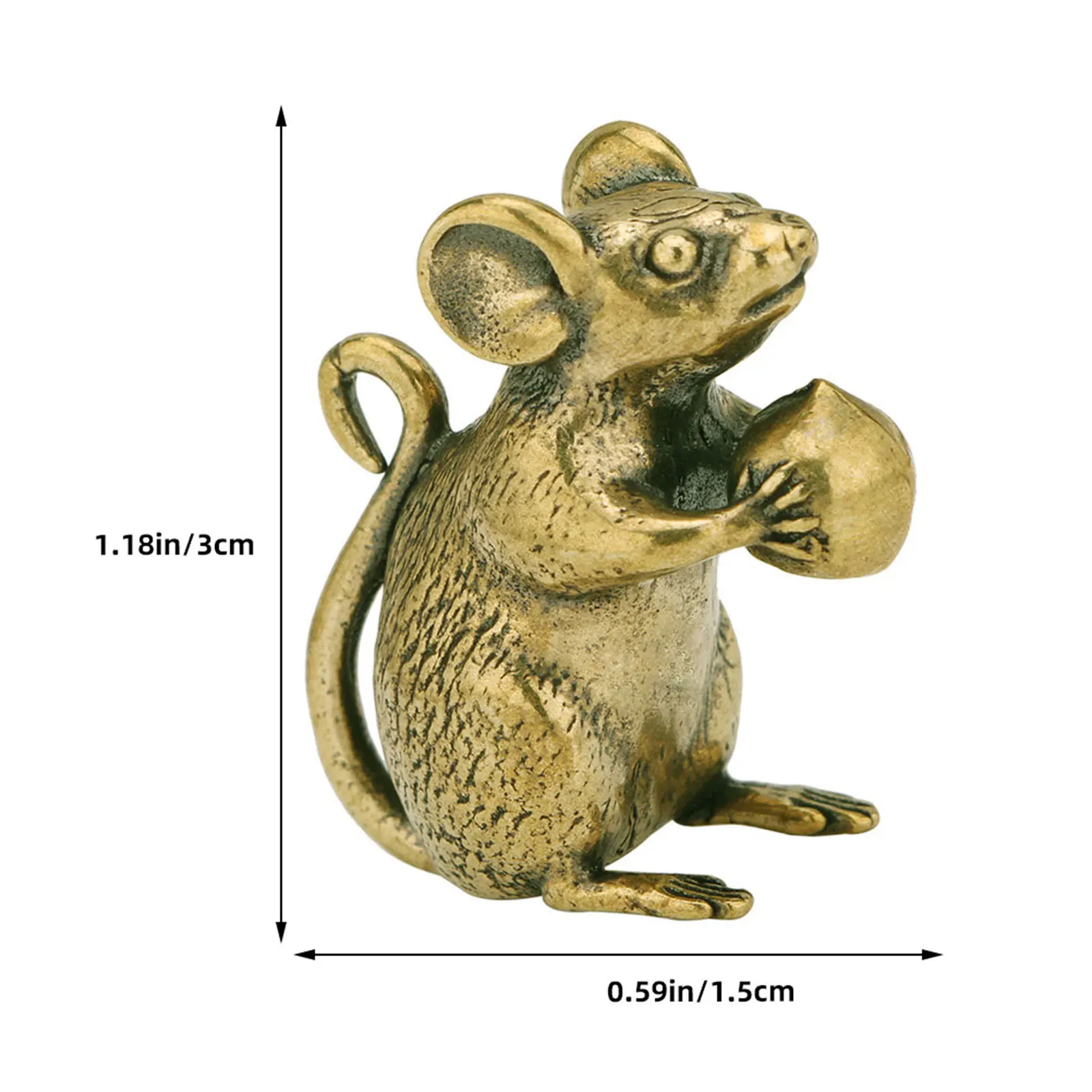 الرجعية ماوس النحاس الماوس ديكور لسطح المكتب سيارة زخرفة هووسورمينغ هدية مهرجان الربيع ديكور مكتب ديكور المنزل #5