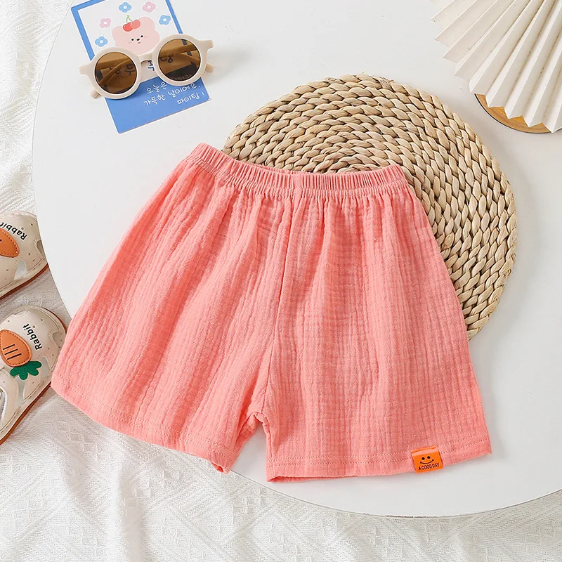 Pantaloncini moda neonato ragazzi tinta unita abbigliamento per bambini pantaloni per ragazze cotone lino sport estivi pane da spiaggia fondo corto