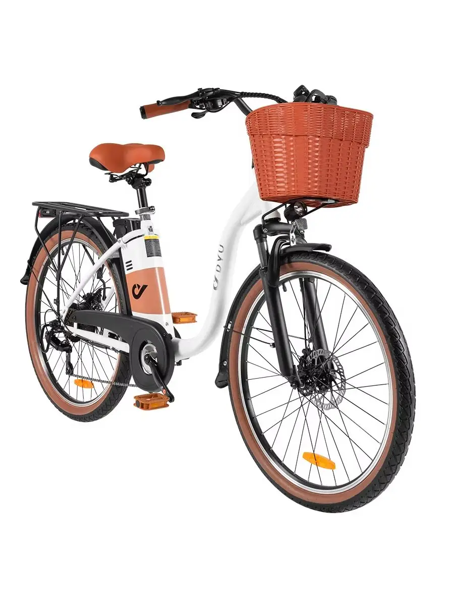 AliExpress UK dyu DYU-C6 Pro Electric Bike for Adults, city ebike with 250W motor, 15.6 Ah battery, 36V, 26 inch,