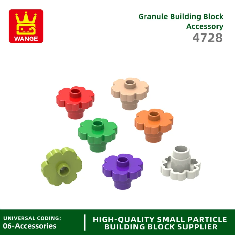 20 pz/lotto 4728 Round Flower Building Block accessori per piante a colori Moc compatibili con il regalo di assemblaggio di giocattoli per bambini fai da te in mattoni