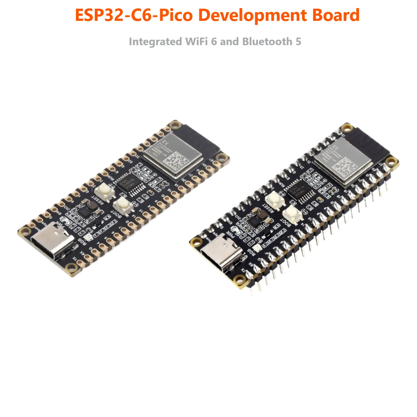 ESP32-C6-Pico WiFi 6 Development Board ESP32-C6-MINI-1 RISC-V 160MHz BLE 5 Zigbee 3.0 Thread 4MB Flash for IoT