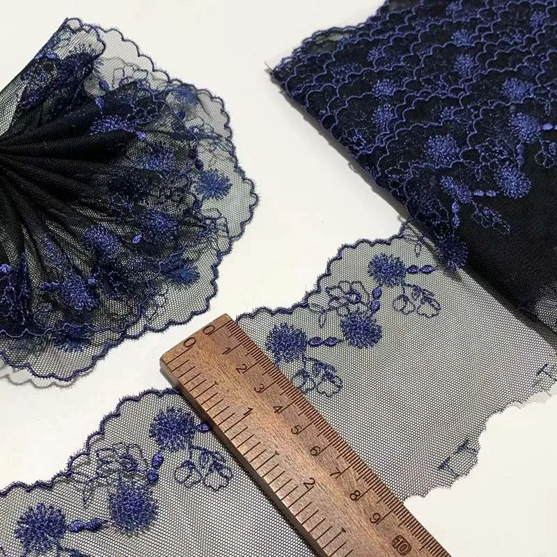 

30Yds Floral Embroidery Lace Trim Skirt Hem For Clothes Sewing Accessories Lingerie Dress Sleeve 9cm Wide