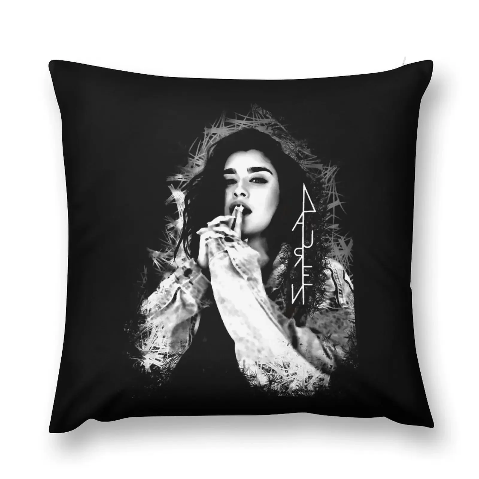 

Lauren Jauregui black and white logo Throw Pillow Cushions For Sofa Christmas Pillow pillow