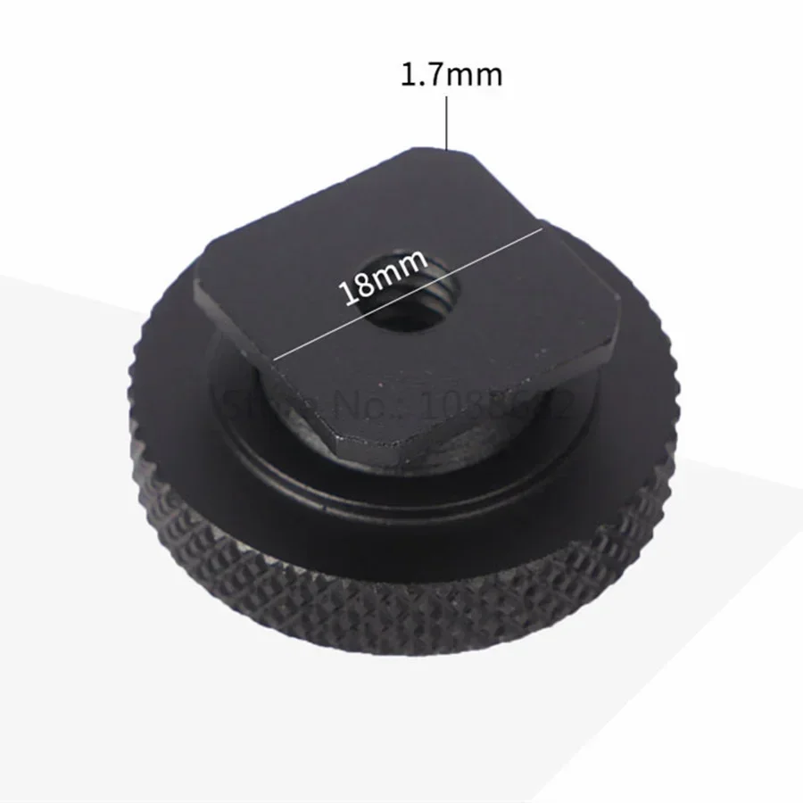 Aluminum Alloy Camera Hot Shoe Screw Adapter to 1/4 for Tripod Microphone Monitor One Nut Microphone Screw Adapter Mounting Base