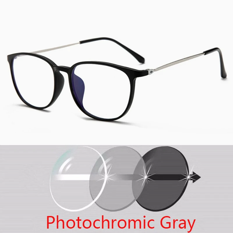 Anti-UV Cat Eyes Optical Glasses Myopia Lens For Women Men Sun Photochromism Eyeglasses Degree Oculo -0.5 -1.0 -2.0 To -6.0
