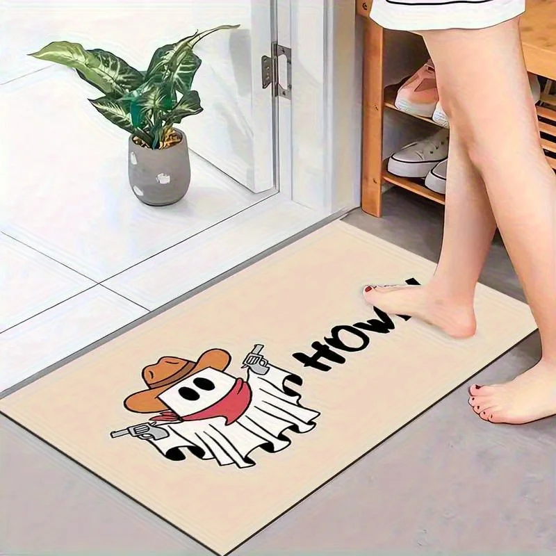 Halloween Welcome Doormat- Halloween Decorative Mat, Non-slip Absorbent Bathroom Mat, Suitable for Indoor/Outdoor, RV, Farm, Hom