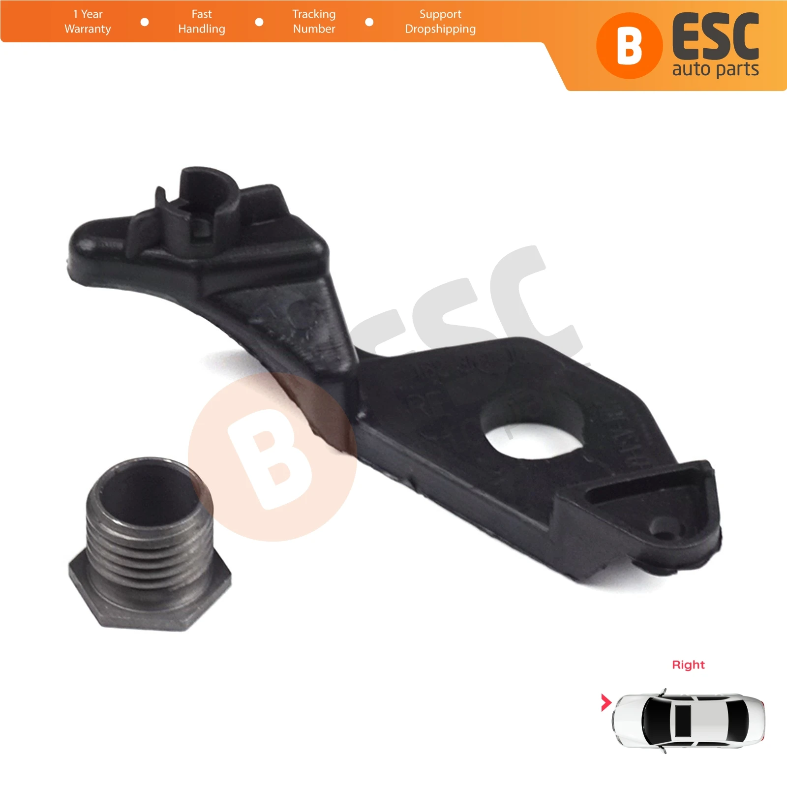 EHL3 Car Headlight Housing Holder Mount Holder Bracket Tab Clips Kit Right Side for BMW 5 Series E60 E61 2003-2010 63126942478