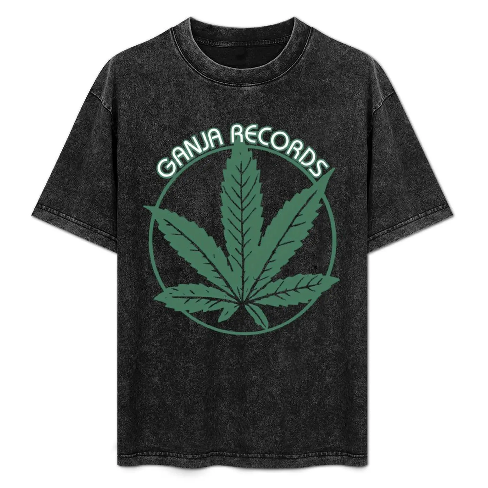 

Ganja Records Logo T-Shirt Casual All Match Tee Shirt for Men