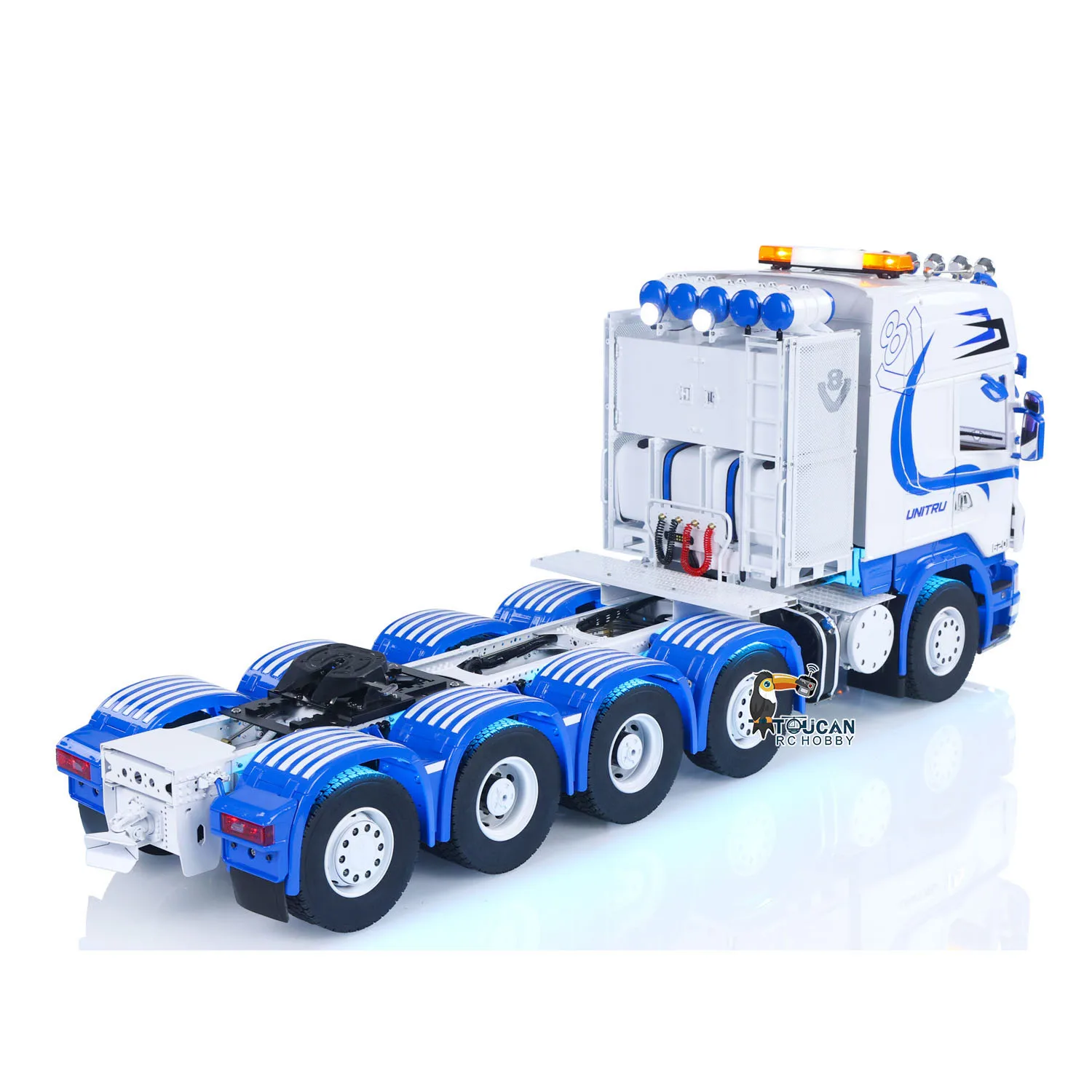 10x10 Unitru 04 الهيكل المعدني SC 3Speed 1/14 RC شاحنة جرار RTR التحكم عن بعد شاحنة سيارة الدخان ضوء الصوت ST8 راديو البطارية