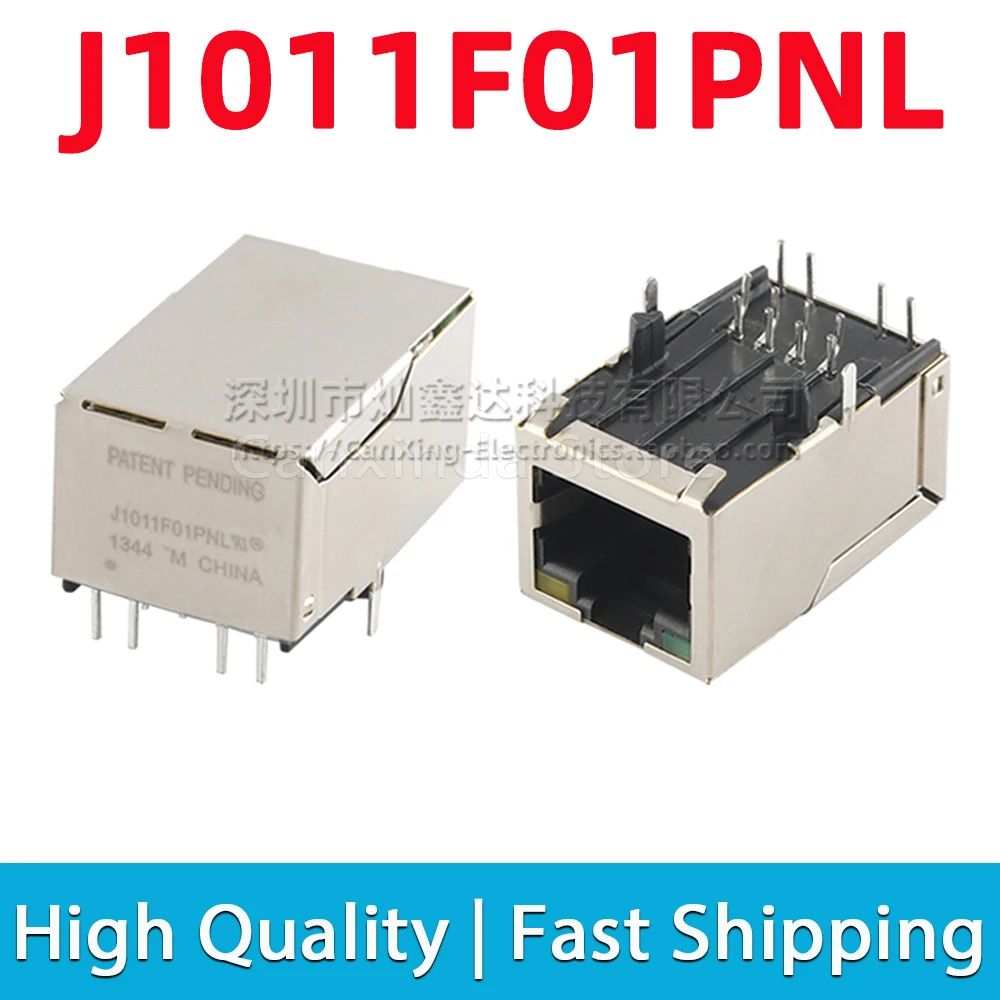

2pcs J1011F01PNL RJ45 Jack Network Single Port Tab Up LED Magnetic Filter Interface Connector 100 Base-TX Fast Ethernet CAT 5 6