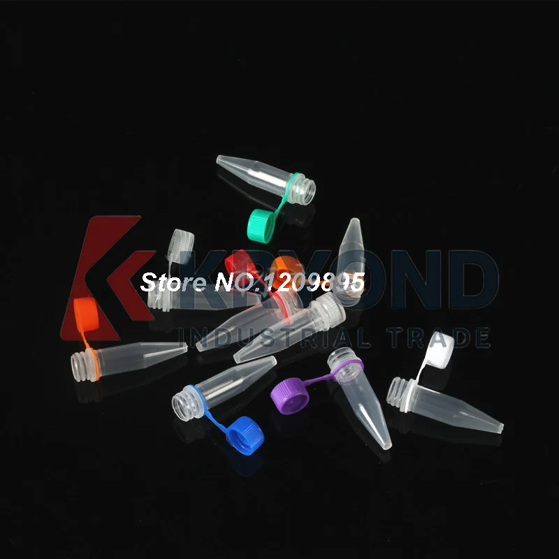 500Pcs 1.5ml Cryovial Connected Cap 10×46.5mm Lab Cold Storage Tube Cryogenic Vials with Washer Original Product