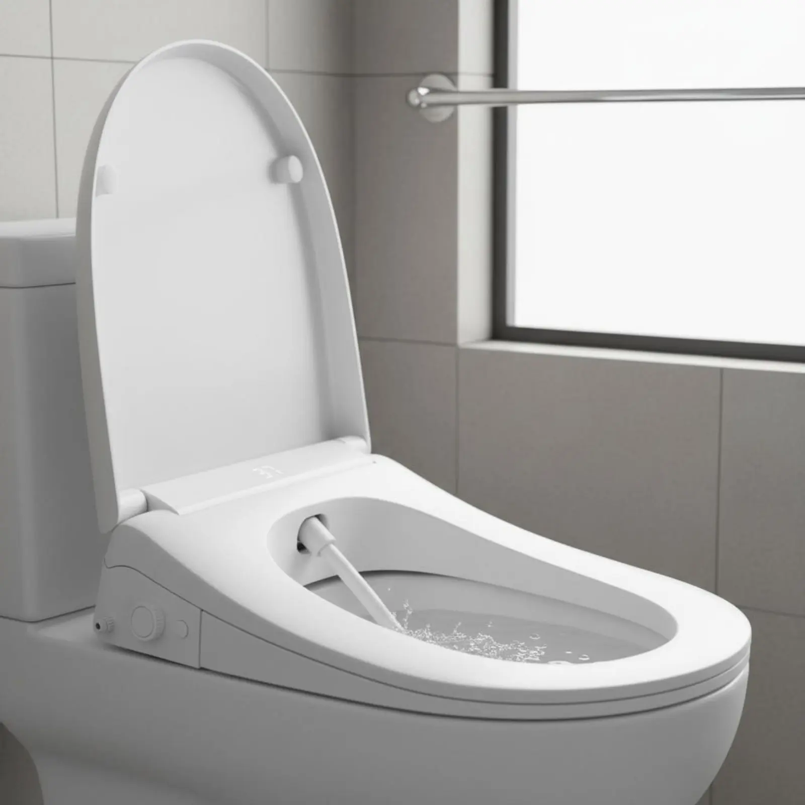 Smart Toilet Seat Soft Close Front Spray Toilet Seat Bathroom Fixture Hands Unrestricted