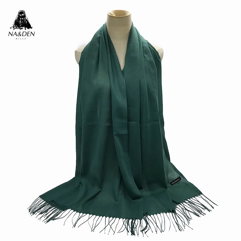 Cross-Border Amazon Thin Cotton and Linen Monochrome Ethnic Two-Head Tassel Women\'s Scarf Shawl One Piece Dropshipping G