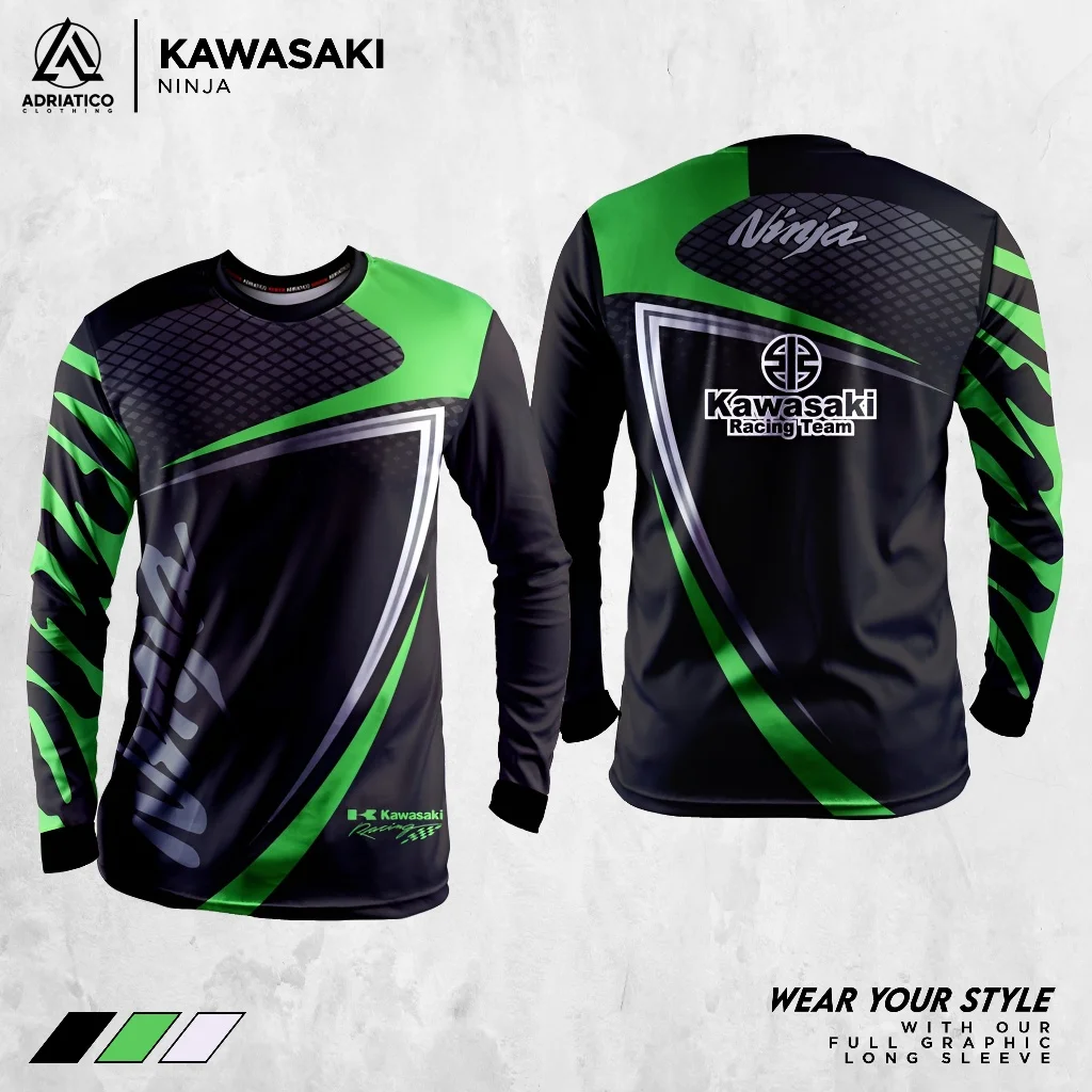 

Мотоциклетная футболка Kawasaki Ninja для мужчин и женщин, спорт на открытом воздухе, отдых на велосипеде, внедорожная, мода для взрослых, 3D-печать 3sol